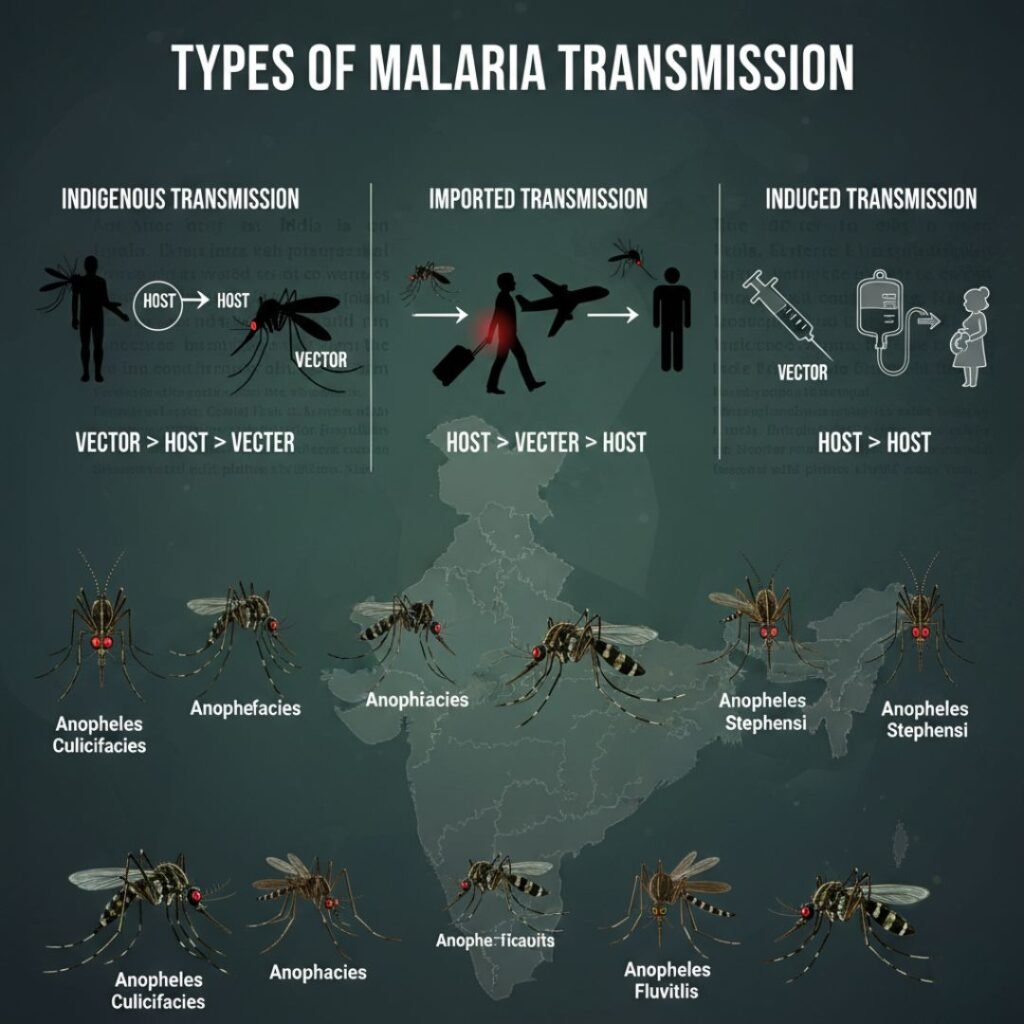 types of maleria