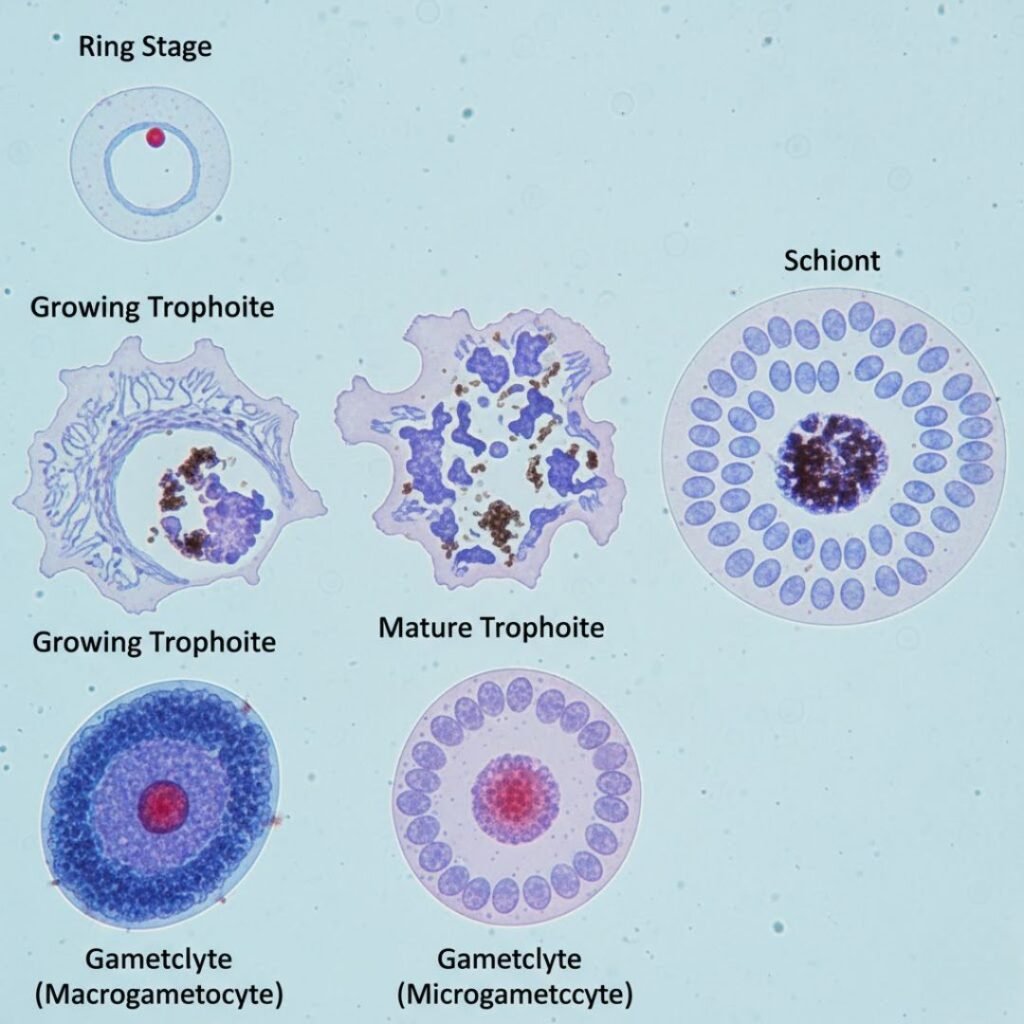 Morphology of Plasmodium vivax
