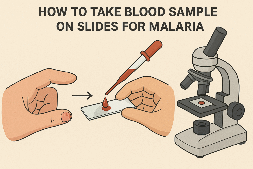 Procedure of blood smear collection 