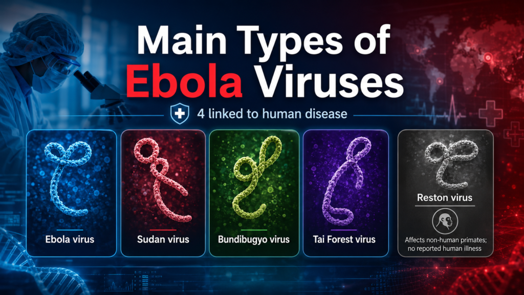 Main types of ebola viruses